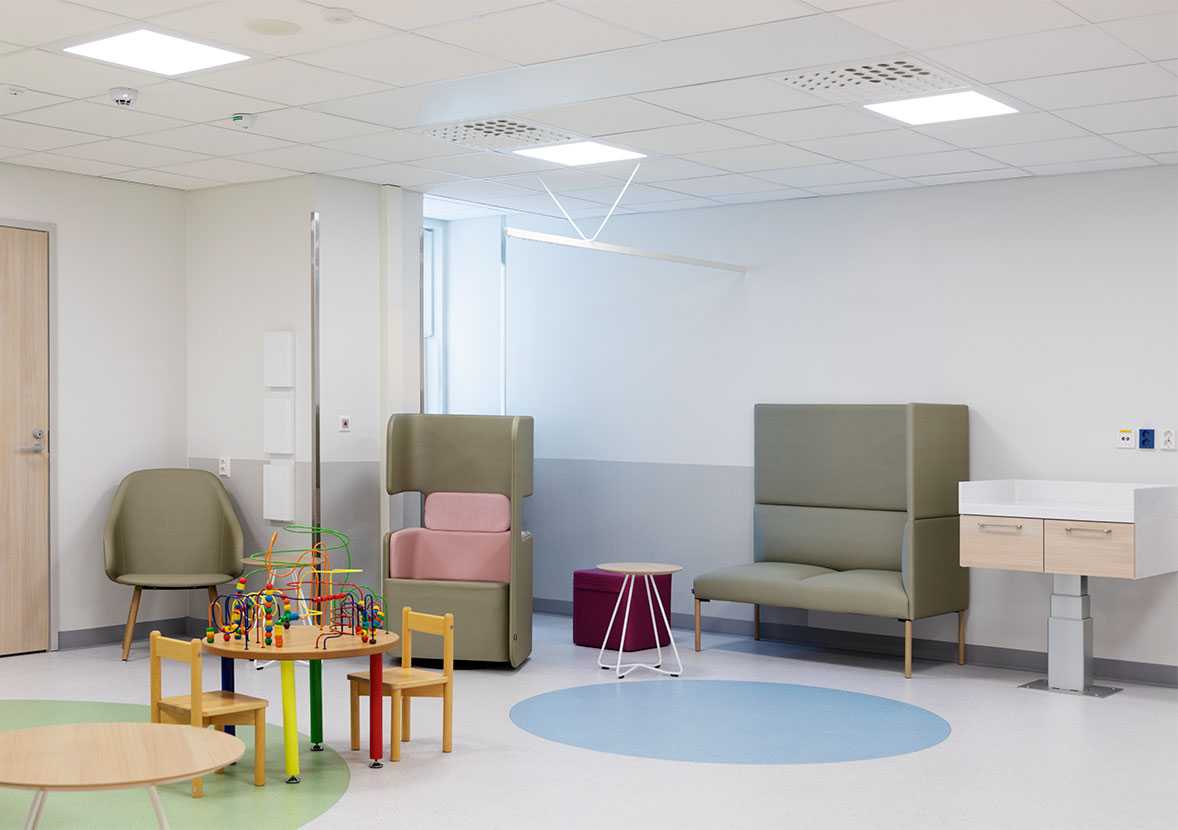 Waiting area in a hospital