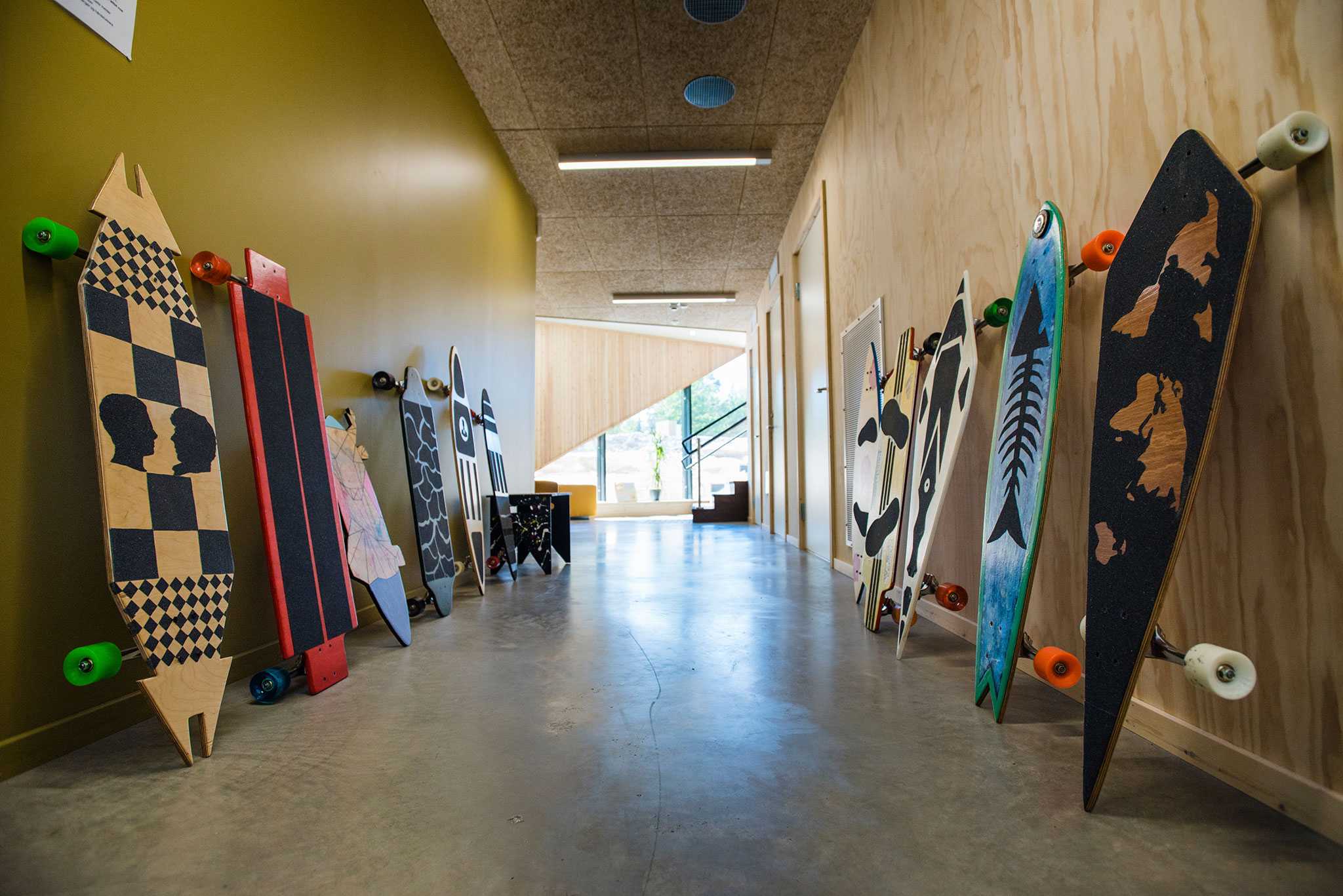A school corridor
