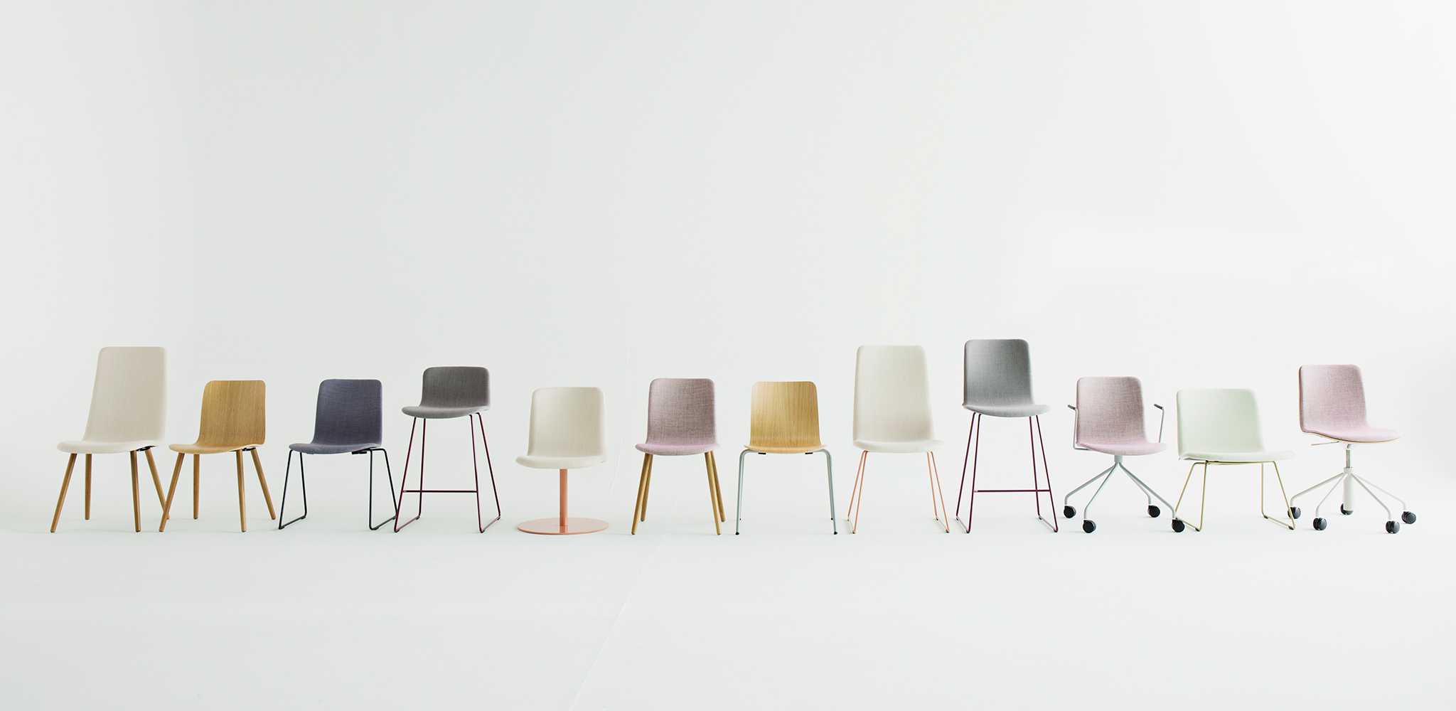 Sola chairs in a row