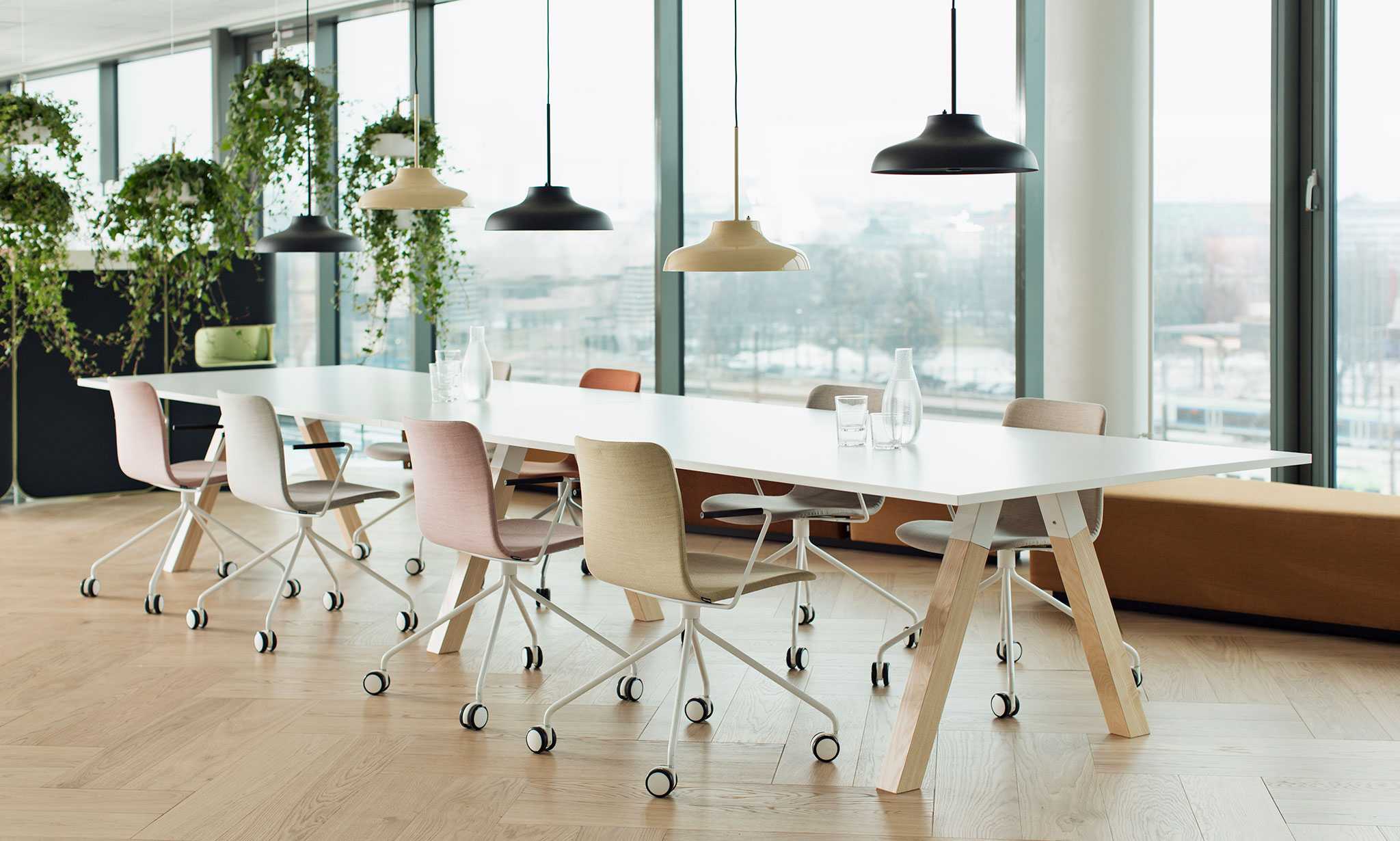 Frankie conference table and Sola chairs