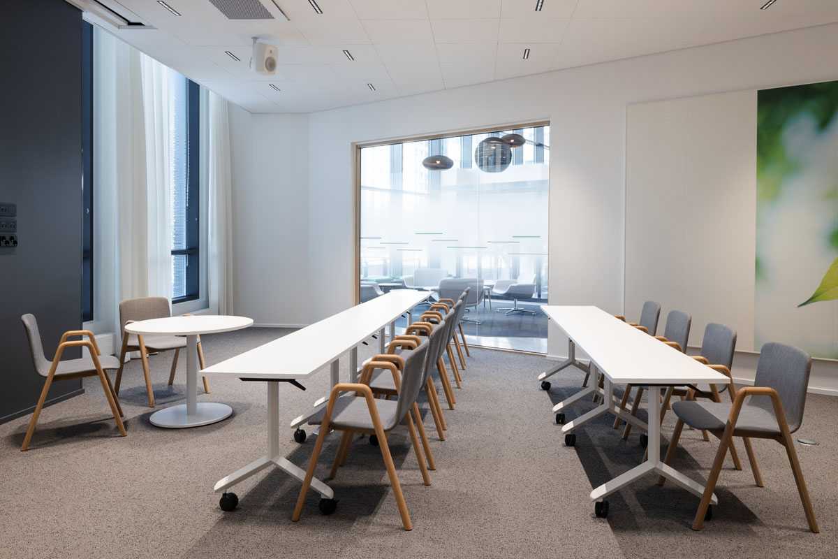 Eddy-taittopöytä ryhmätyötilassa