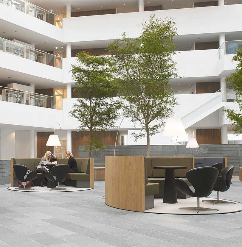 Lounge area at Financial Institute in Denmark