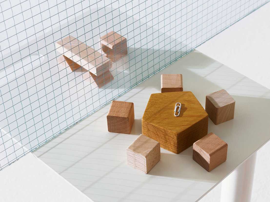 Activity-based office made of wooden blocks