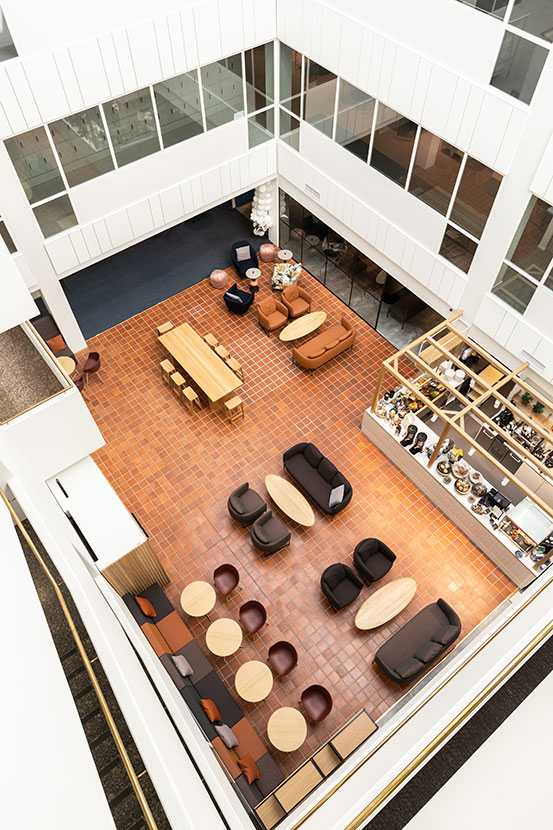 Orion HQ's lobby from above
