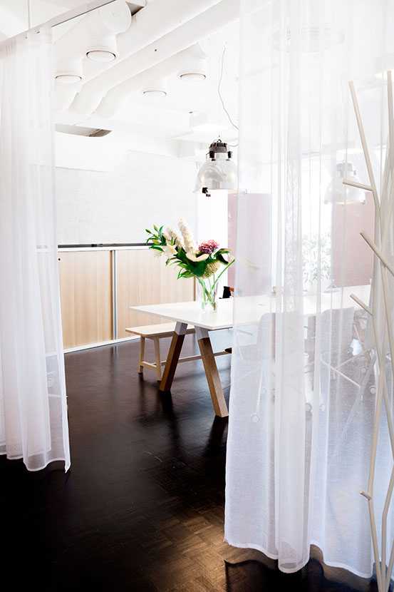 Martela's Frankie table at SFB & DQC's office in Helsinki