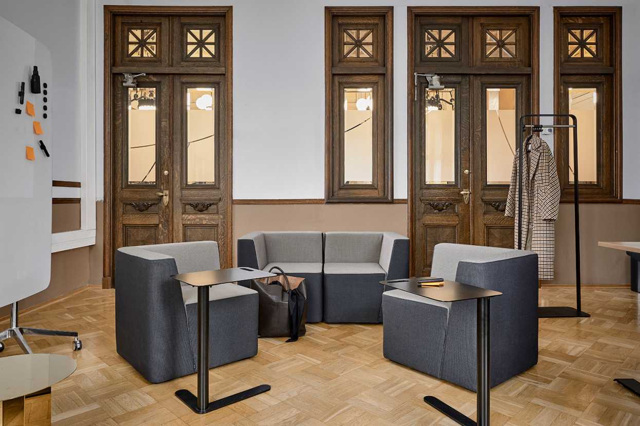 Movable Bit armchairs in Spacent's group workspace
