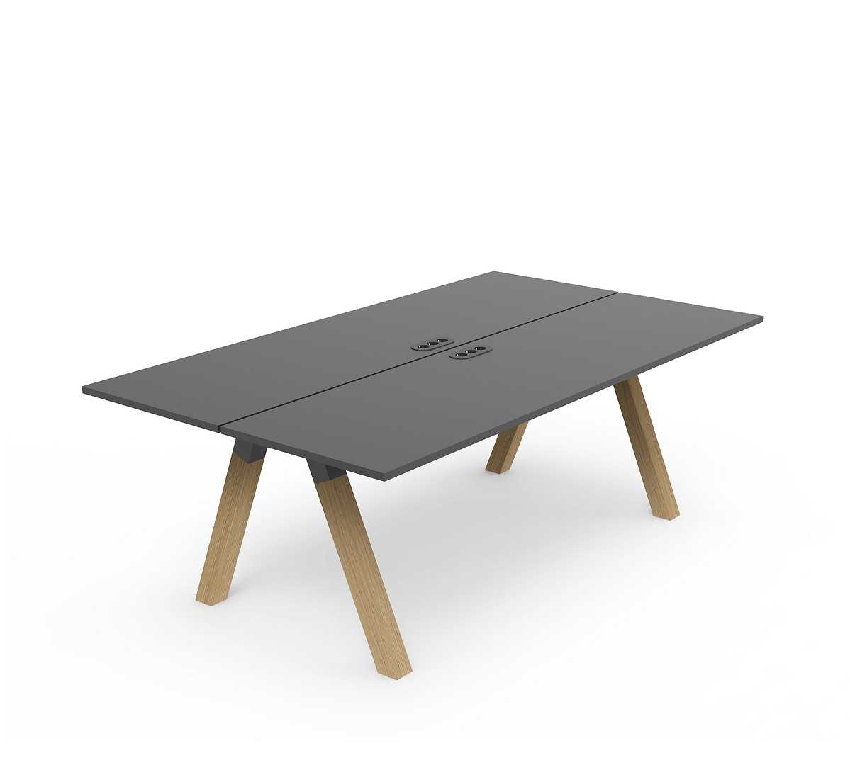 Frankie - Bench desk with wooden A-legs | Martela