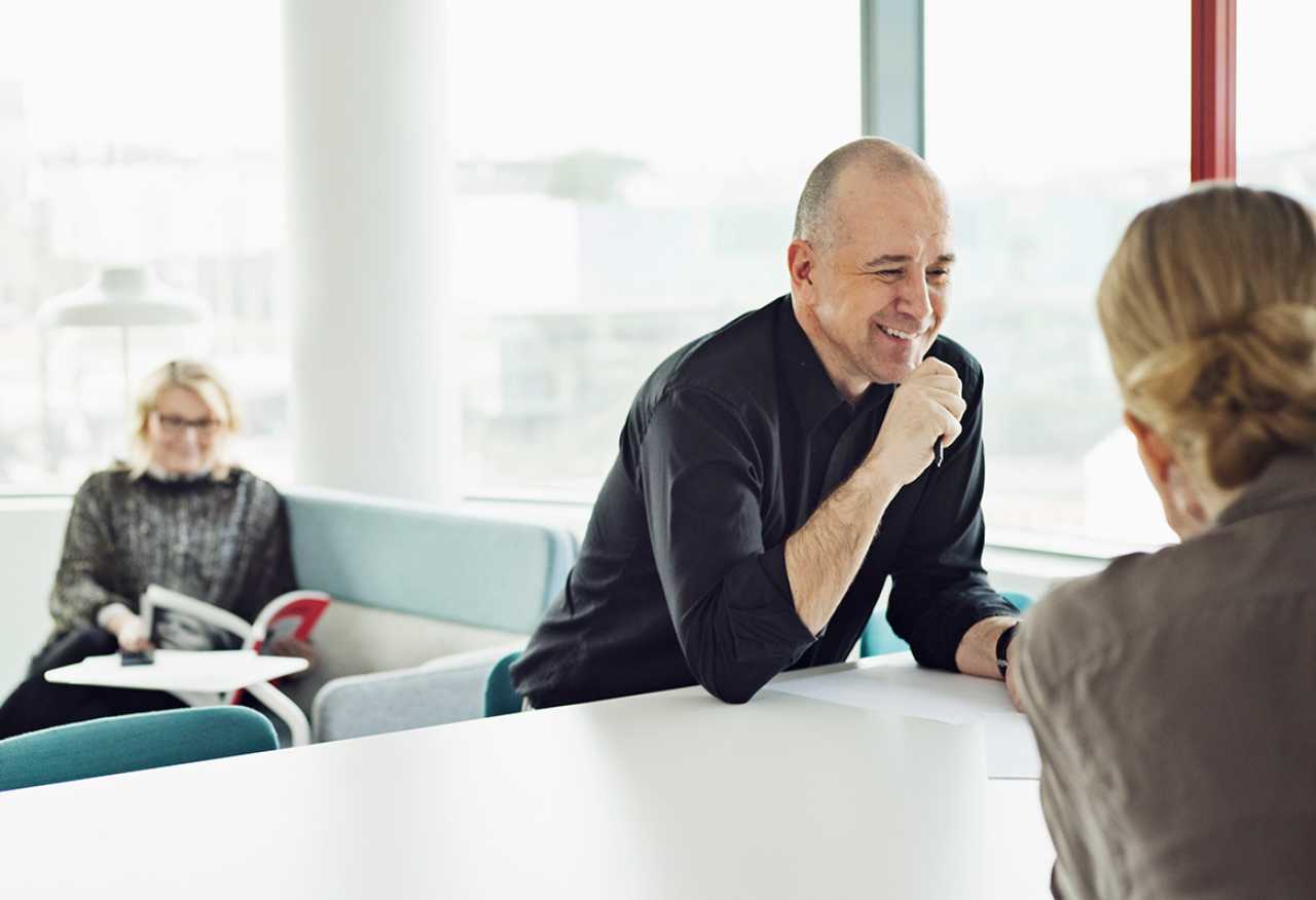 People working together at a desk