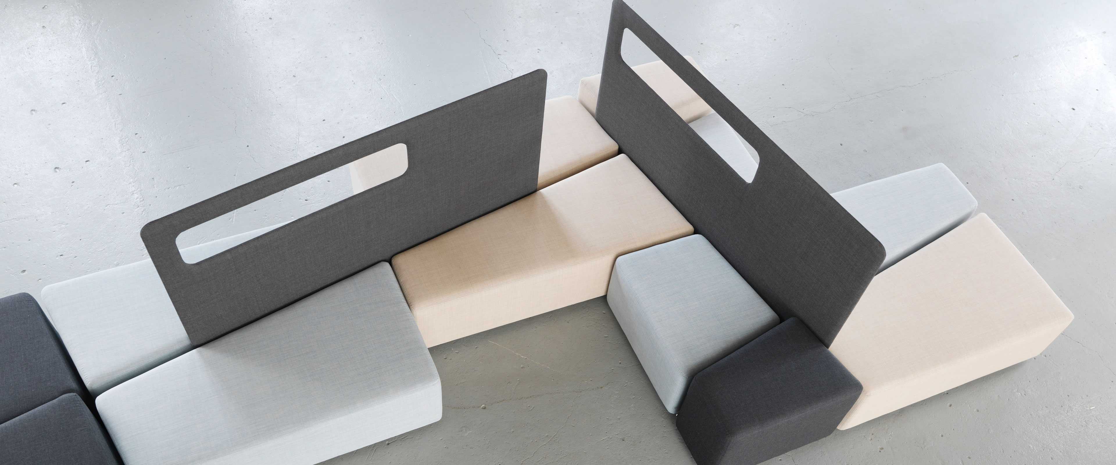 Diagonal modular sofa by Martela