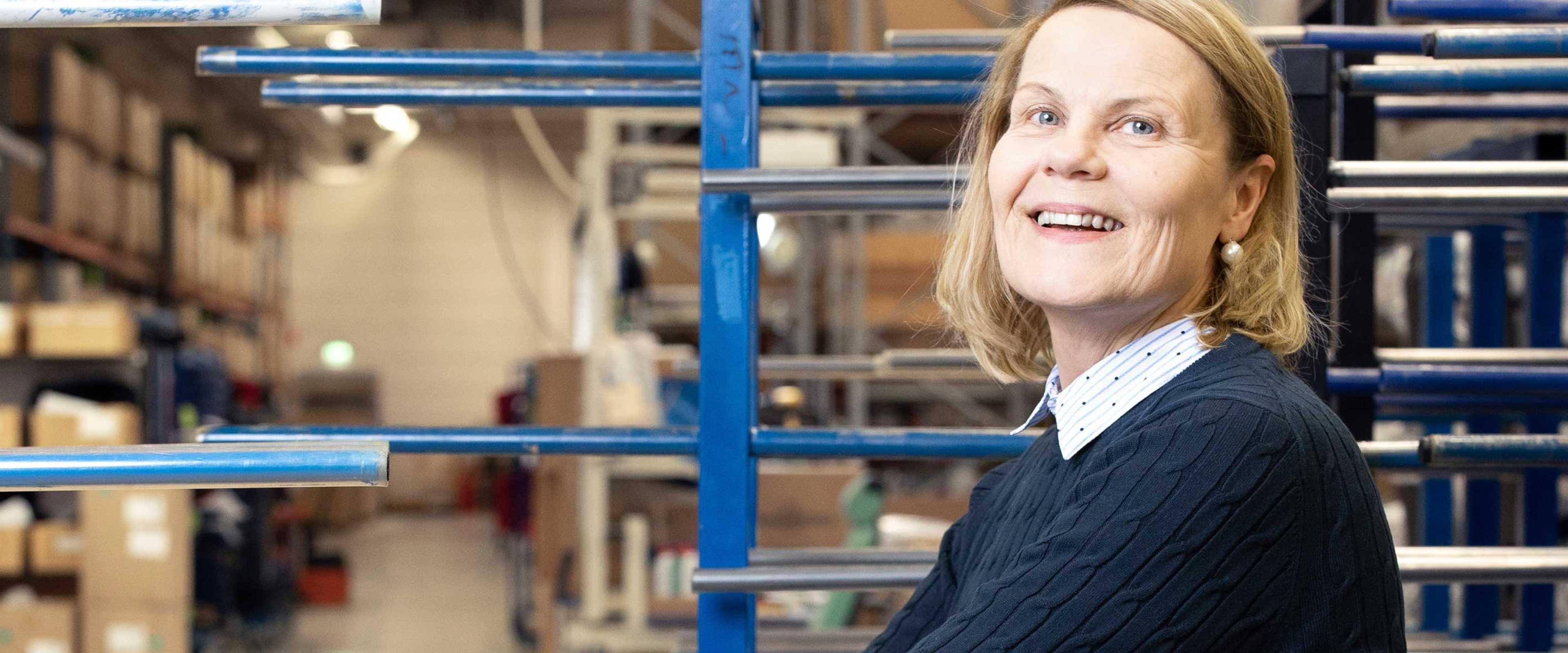 A woman at the factory
