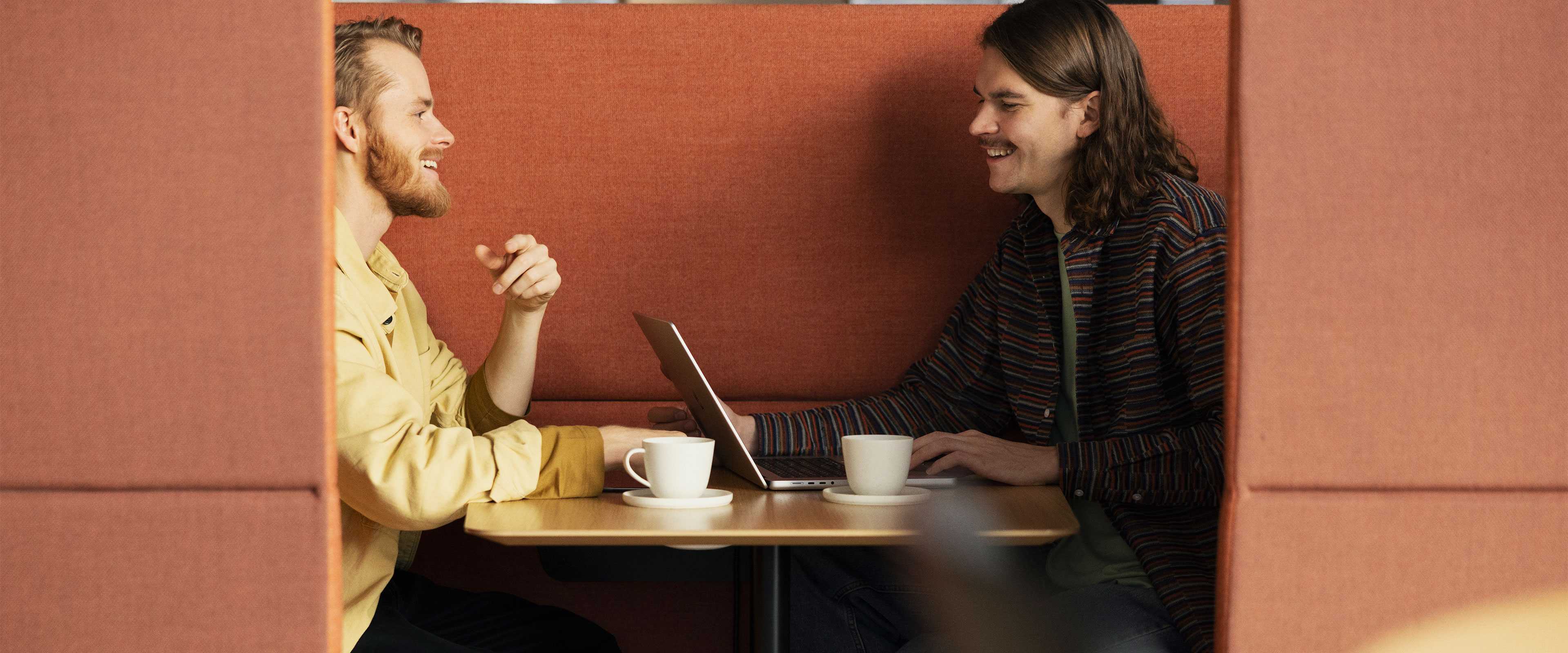 Two men having a meeting