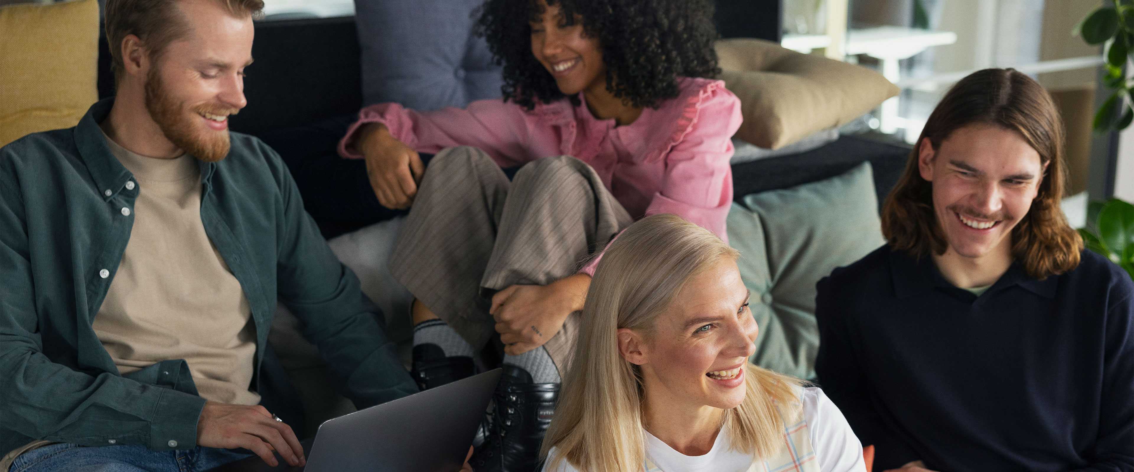 People sitting and laughing together