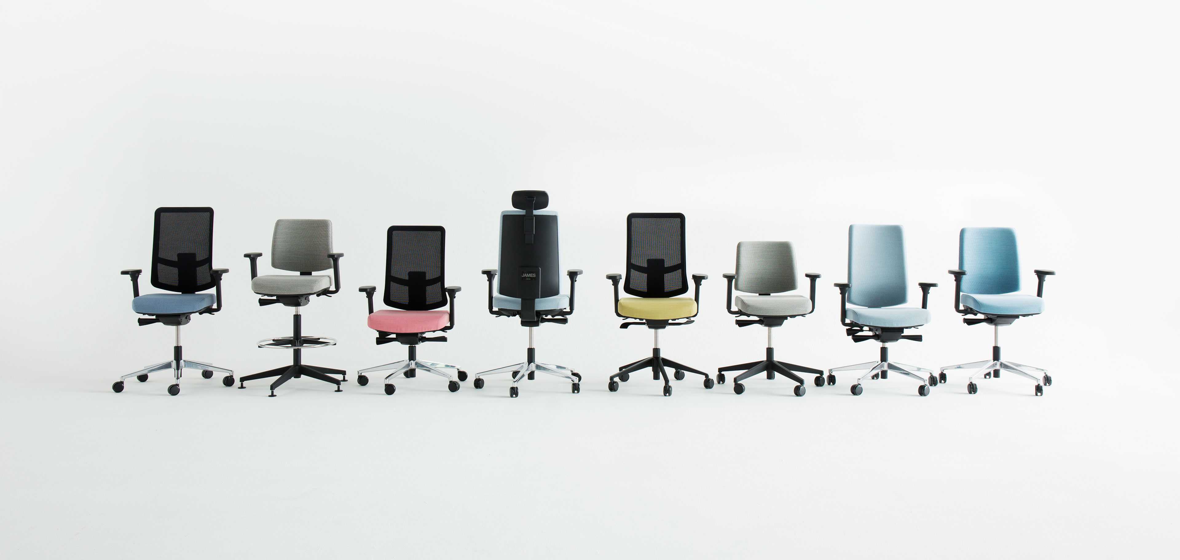 James task chairs in a row