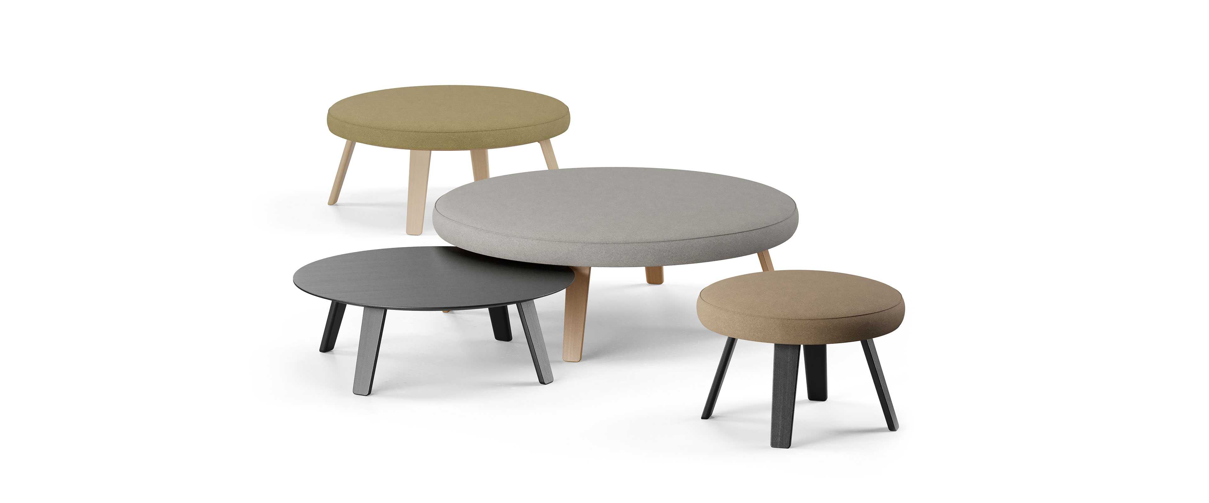 Oona Round benches and sofa table