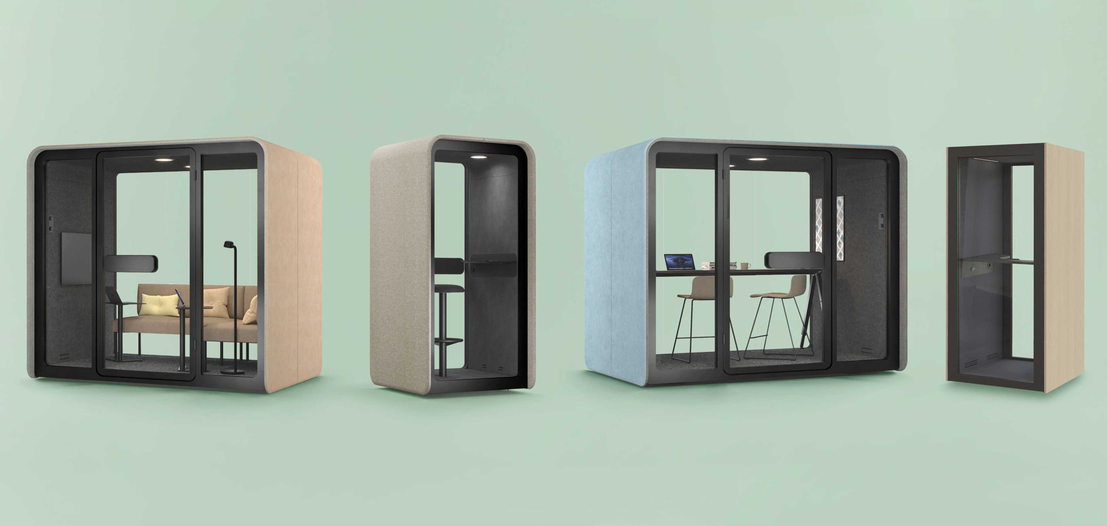 Phone booths and meeting modules by Martela