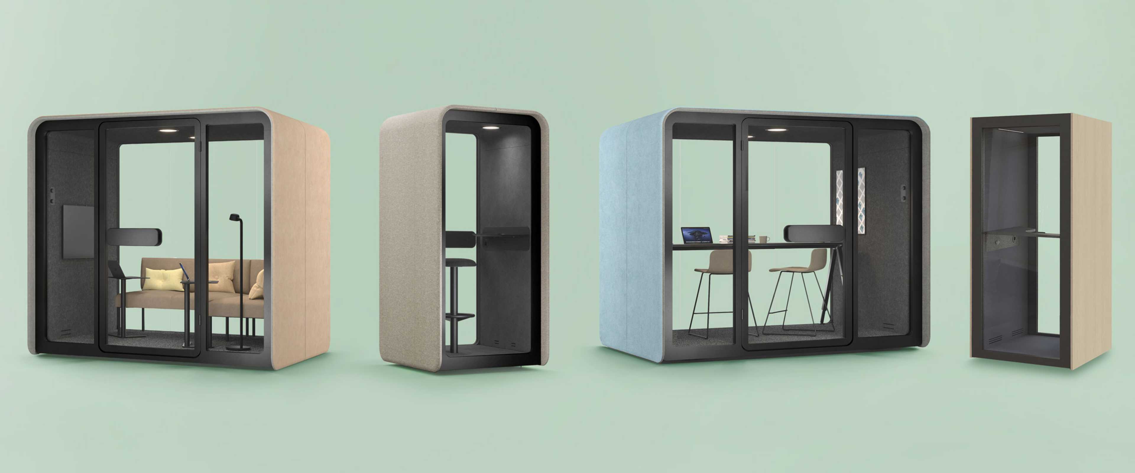 Phone booths and meeting modules by Martela