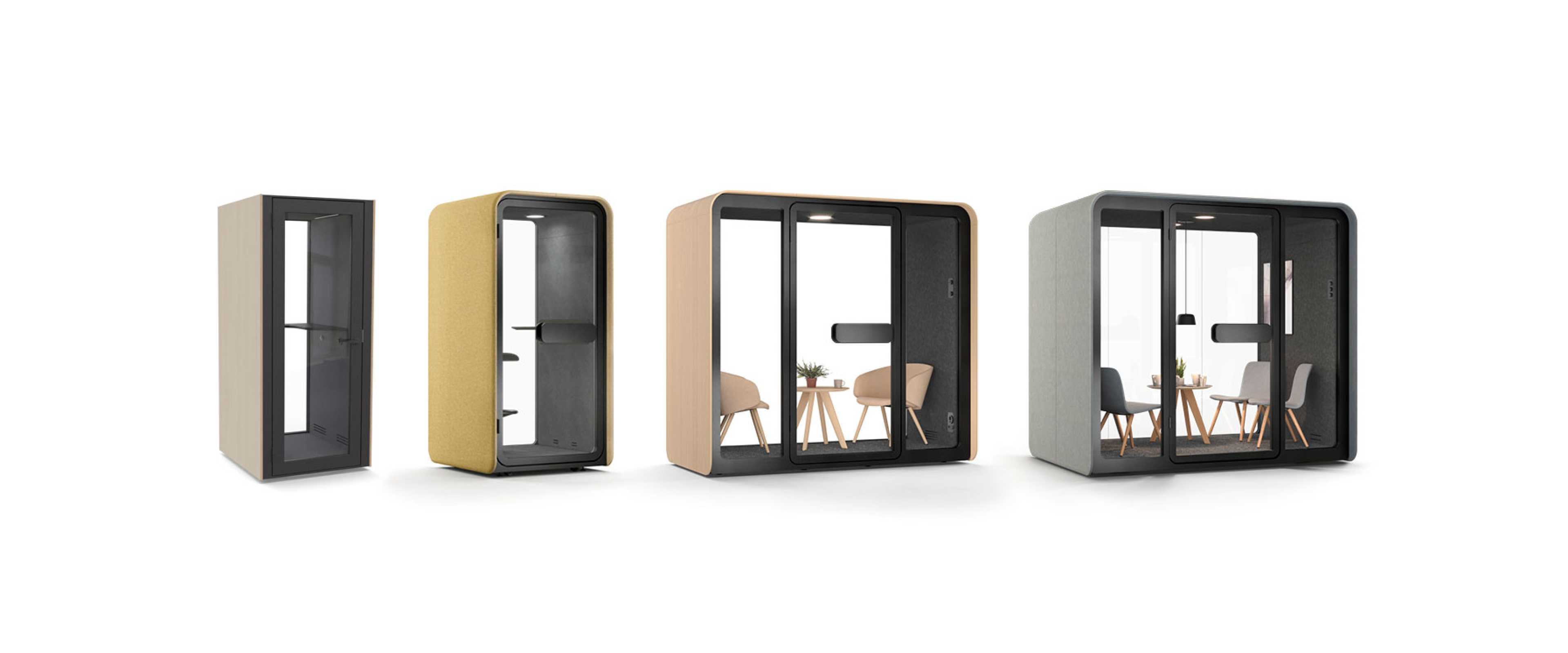 Phone booths and meeting modules by Martela