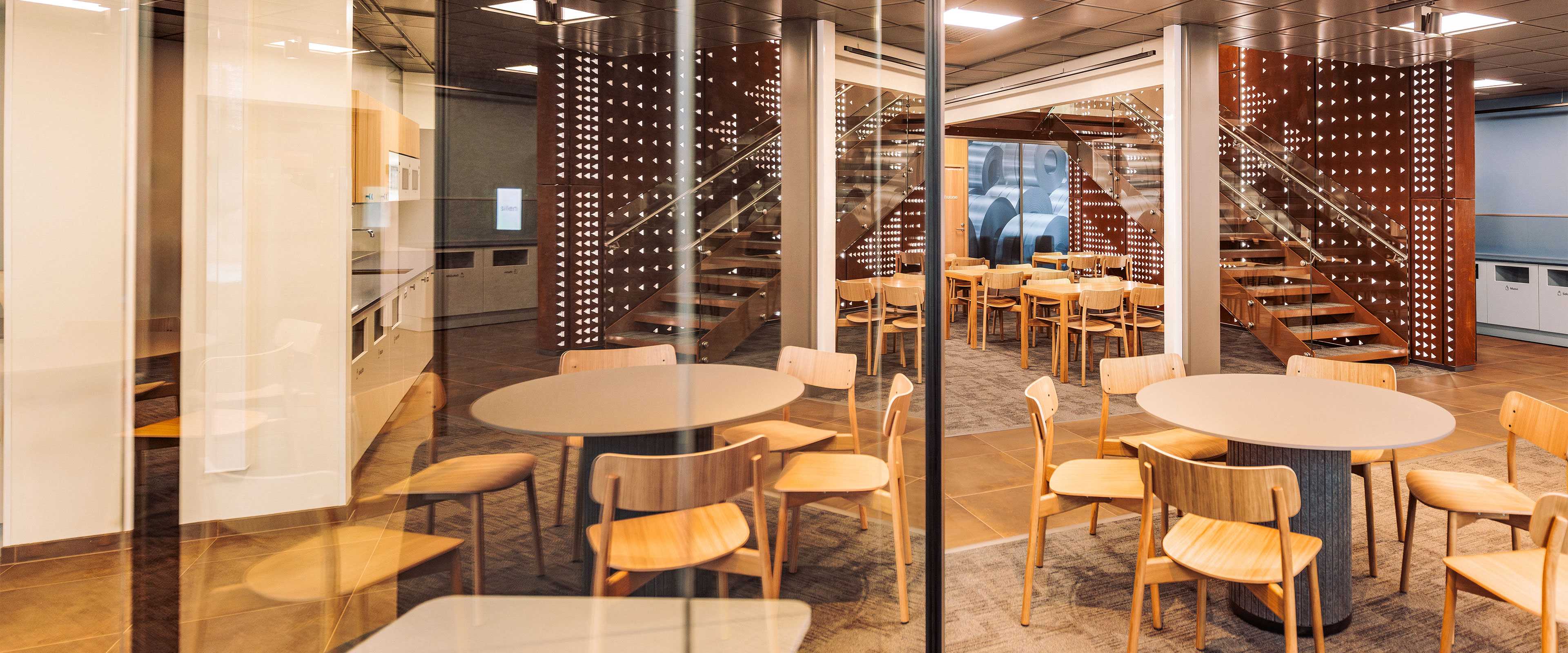 Loungeområde i SSAB Brahestads lokaler