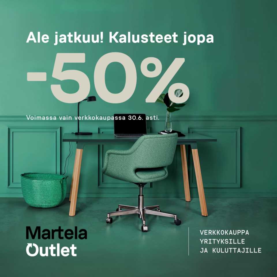 Martela Outlet ale jatkuu