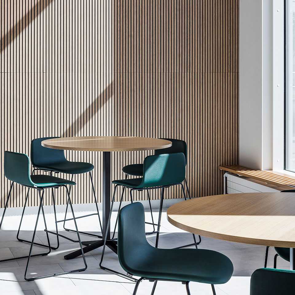 Sola chairs and Alku tables